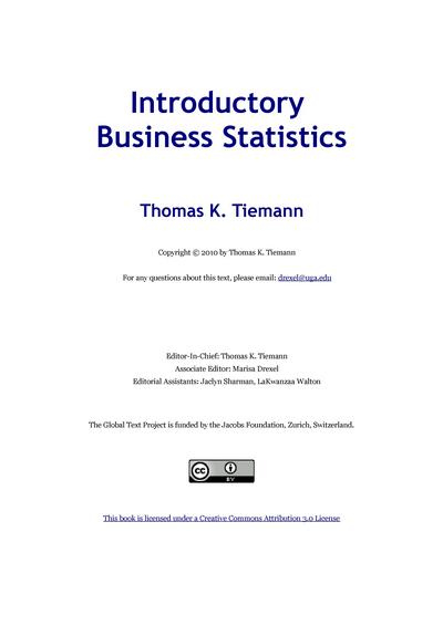 Introductory Business Statistics